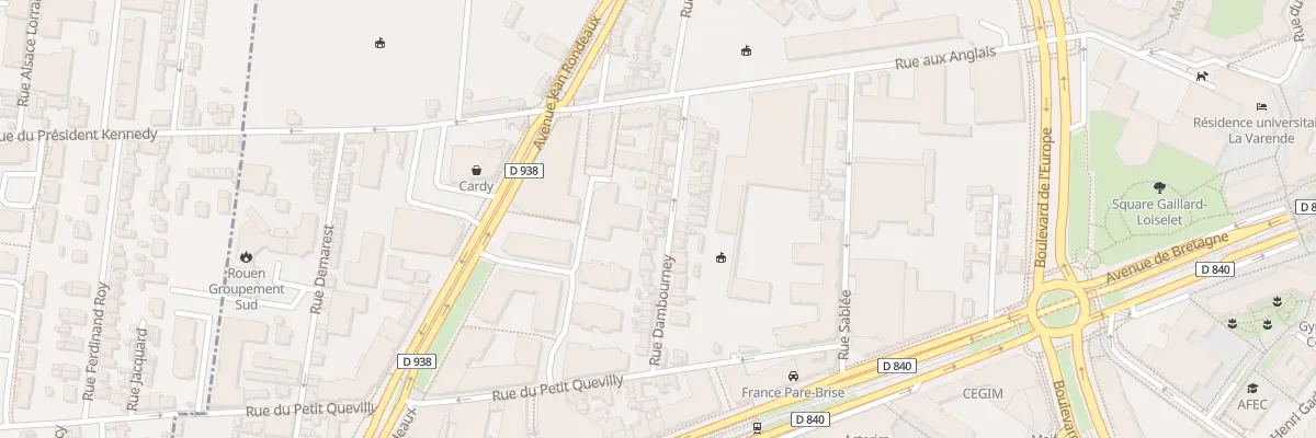 Plan du 18 Rue Dambourney à Rouen