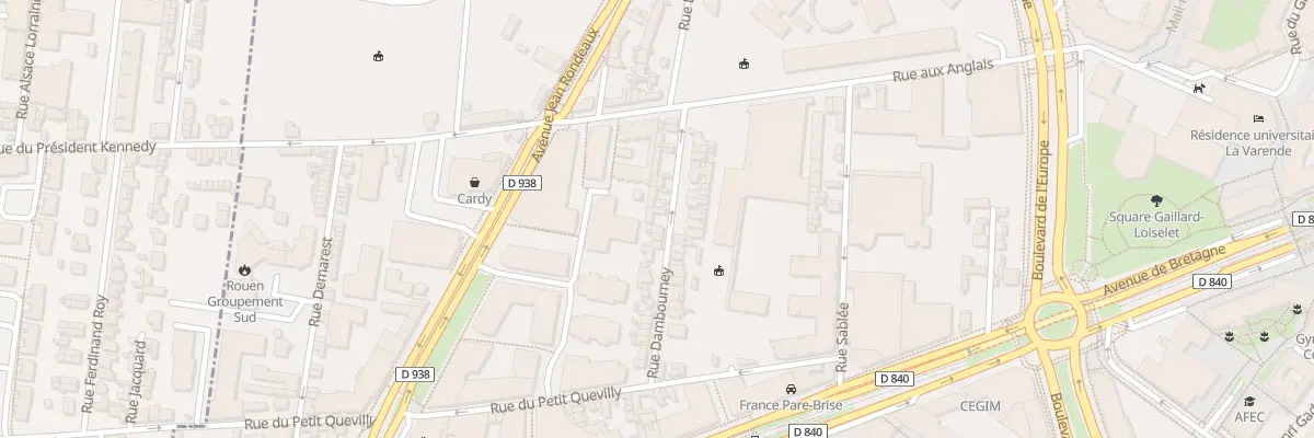 Plan du 16 Rue Dambourney à Rouen