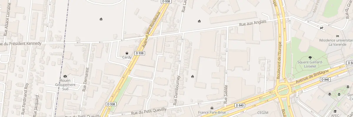 Plan du 14 Rue Dambourney à Rouen