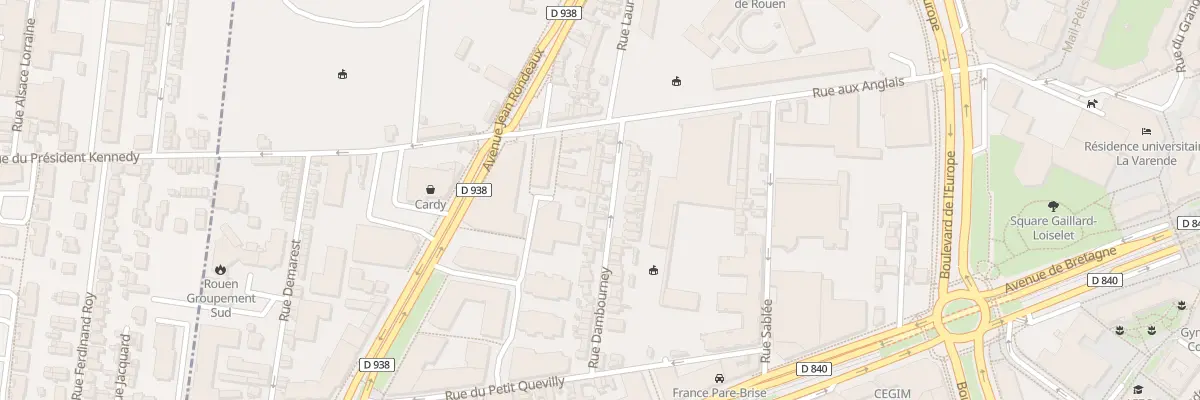 Plan du 12 Rue Dambourney à Rouen