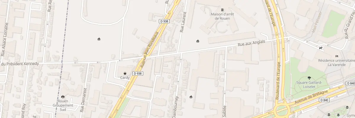 Plan du 2B Rue Dambourney à Rouen