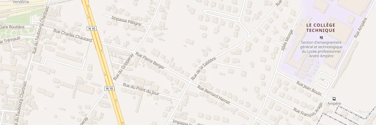 Plan du 4 Rue de la Sablière à Vendôme