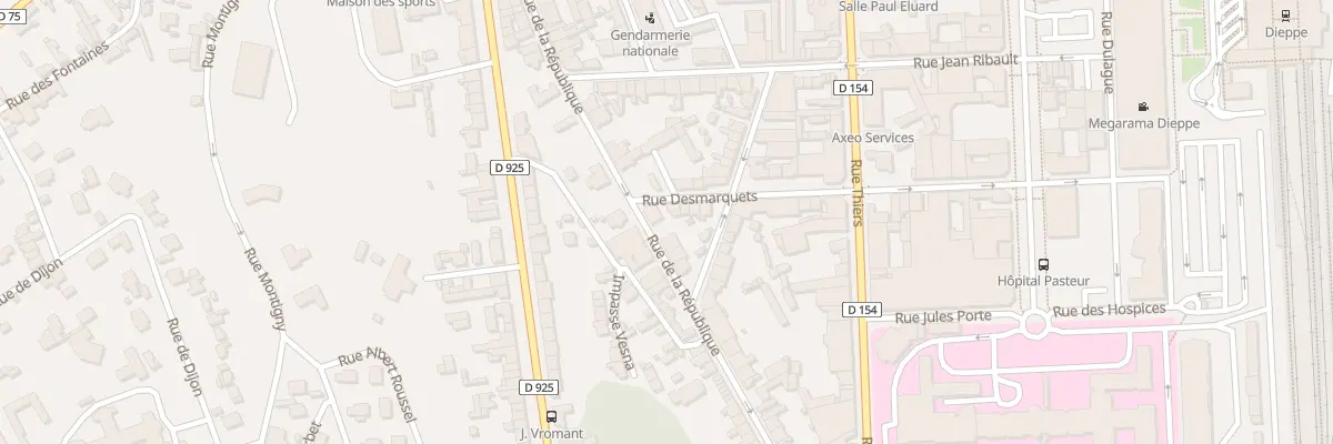 Plan du 34 Rue de la République à Dieppe