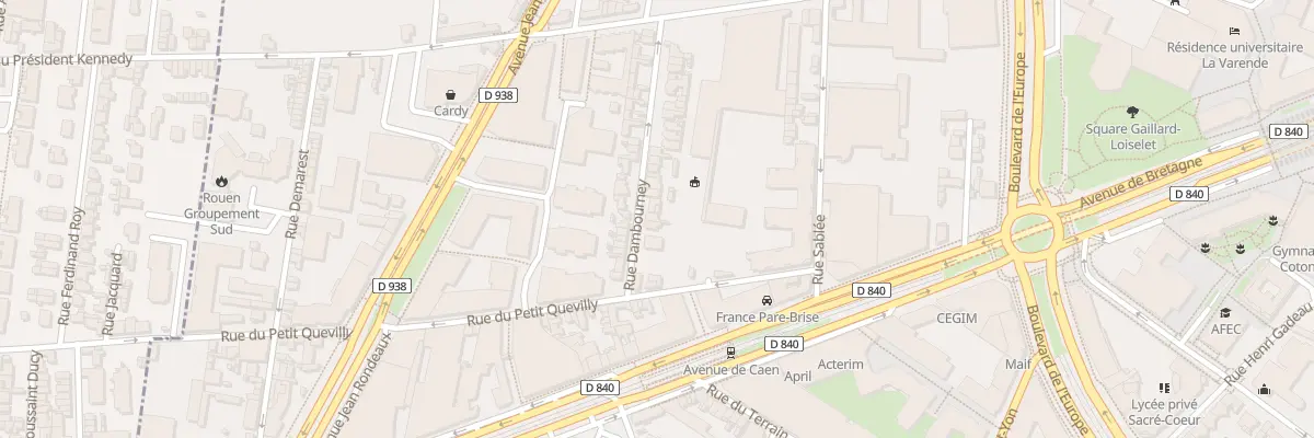 Plan du 33 Rue Dambourney à Rouen