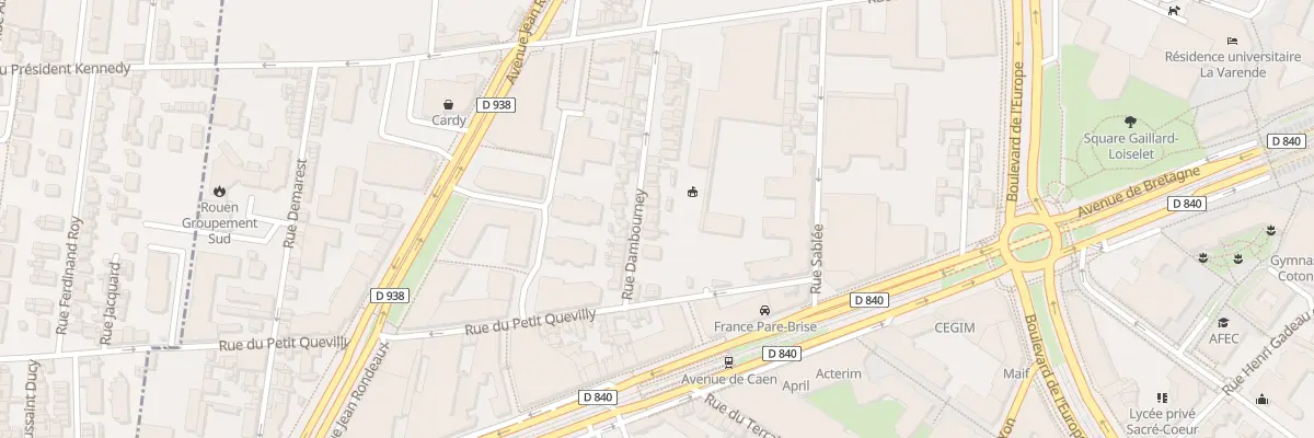 Plan du 31 Rue Dambourney à Rouen