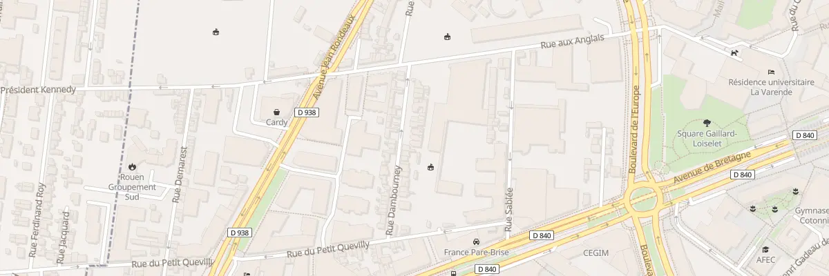 Plan du 15 Rue Dambourney à Rouen