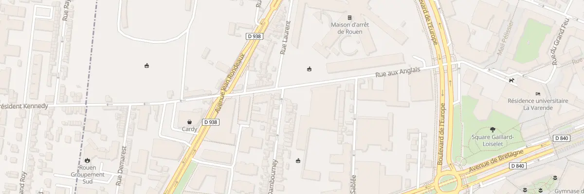 Plan du 1 Rue Dambourney à Rouen