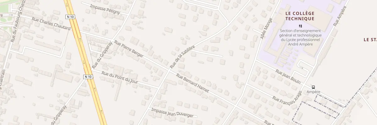 Plan du 3 Rue de la Sablière à Vendôme