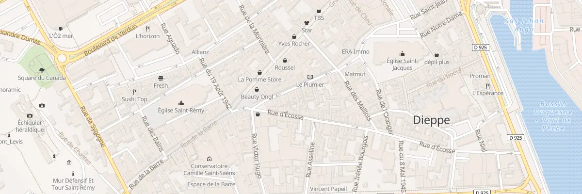 Plan du 65 Rue Saint-Jacques à Dieppe