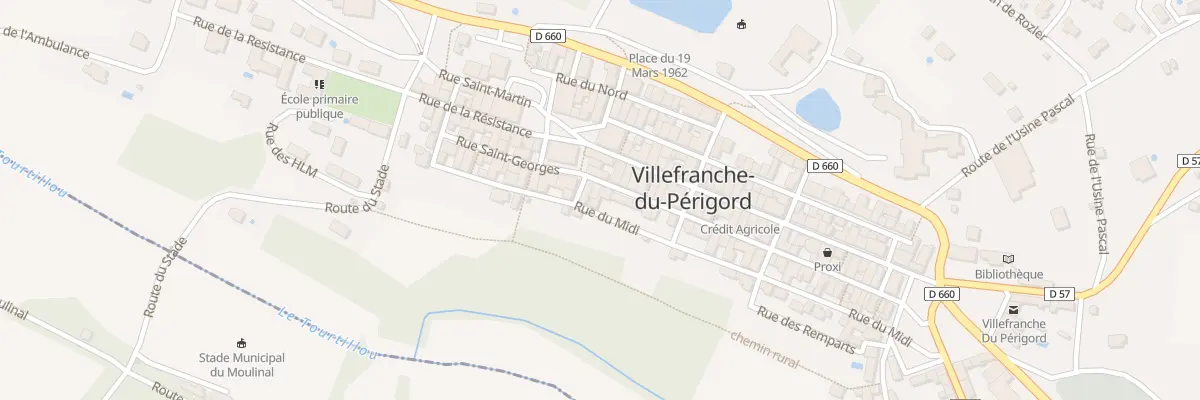 Plan du 51 Rue Saint Georges à Villefranche-du-Périgord
