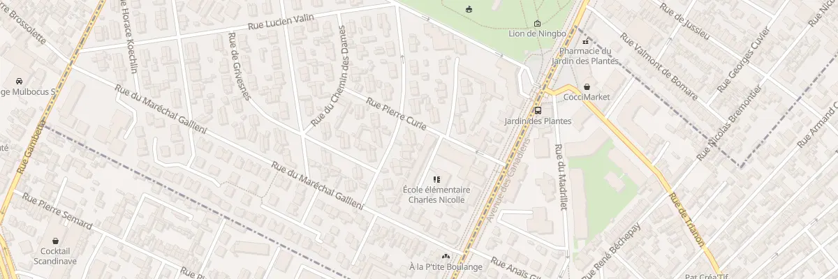 Plan du 5 Rue Pierre Curie à Rouen