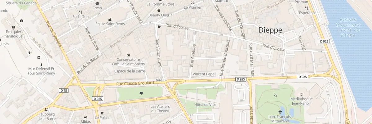 Plan du 9 Rue Asseline à Dieppe