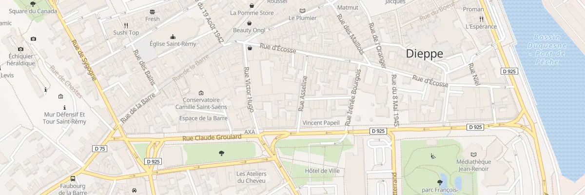 Plan du 5 Rue Asseline à Dieppe