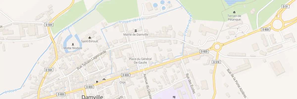 Plan du 64 Rue Sylvain Lagescarde à Mesnils-sur-Iton