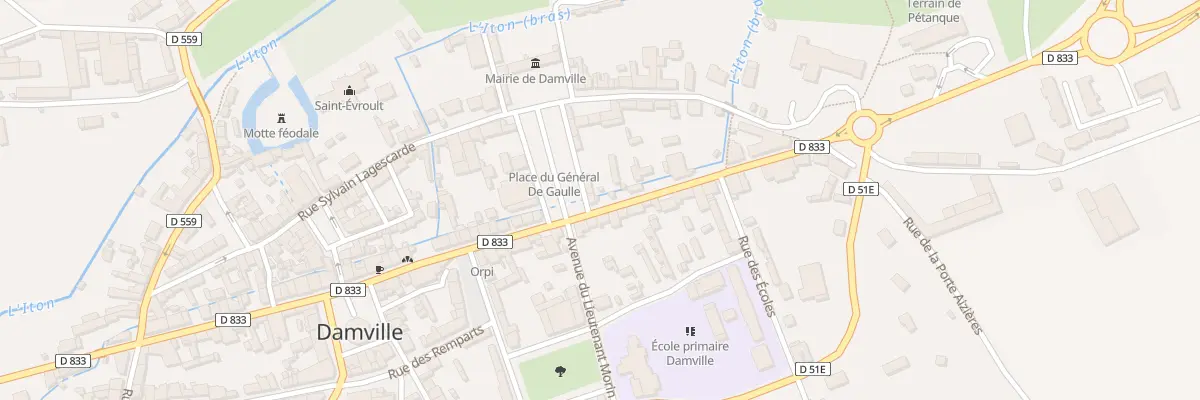 Plan du 7 Pl du Gen de Gaulle à Mesnils-sur-Iton