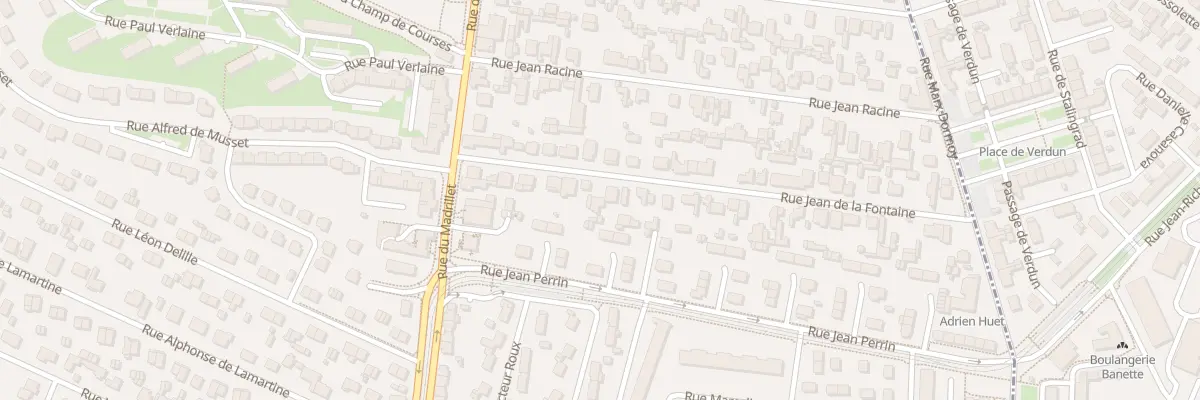 Plan du 12 Rue Jean de la Fontaine à Saint-Étienne-du-Rouvray