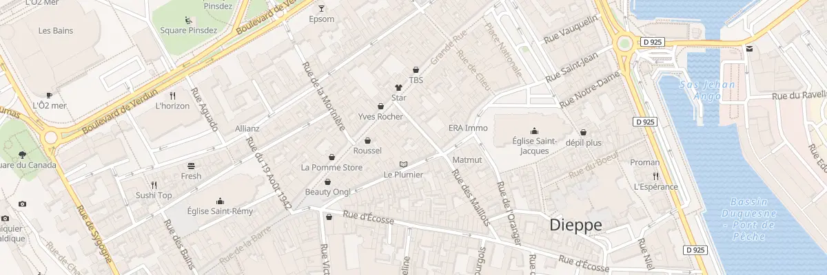 Plan du 9 Rue Lemoyne à Dieppe