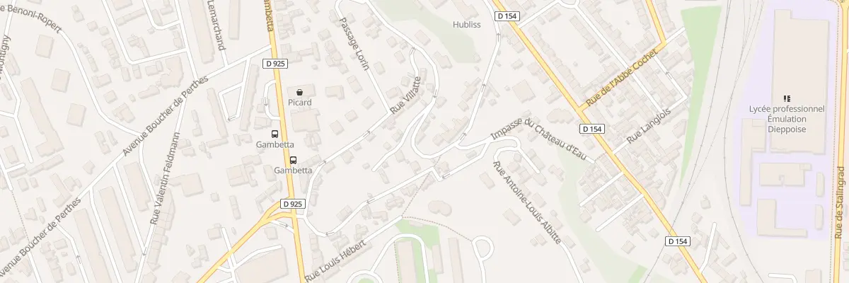 Plan du 20 Rue Chateau d’Eau à Dieppe