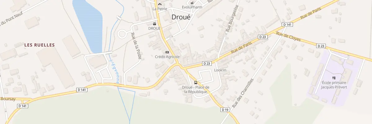 Plan du 34 Pl de la République à Droué