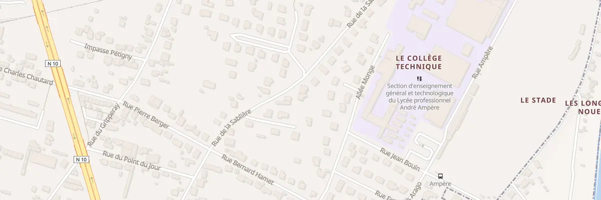 Plan du 13 Rue de la Sablière à Vendôme