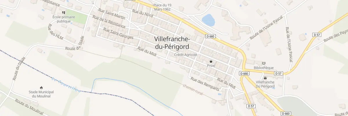 Plan du 176 Rue du Midi à Villefranche-du-Périgord