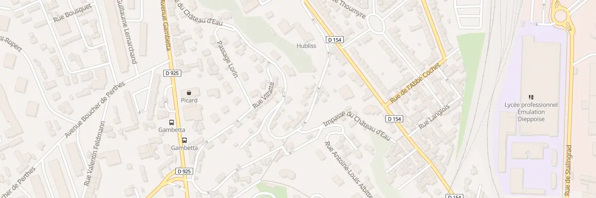Plan du 8 Rue Chateau d’Eau à Dieppe