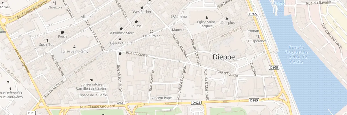 Plan du 42 Rue D’Ecosse à Dieppe