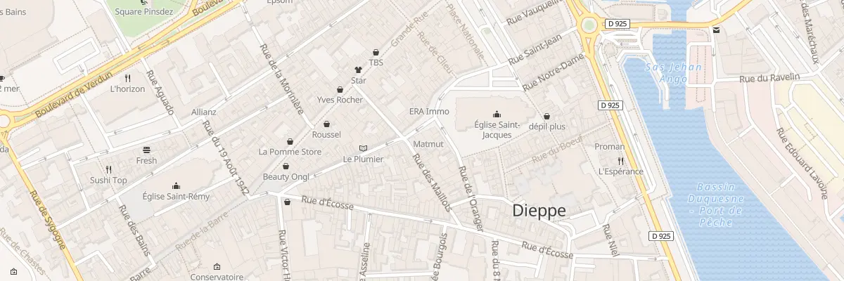 Plan du 9 Pl Saint-Jacques à Dieppe