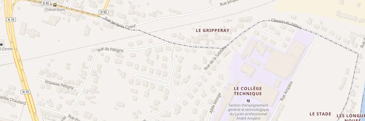 Plan du 8 All Ferdinand de Lesseps à Vendôme