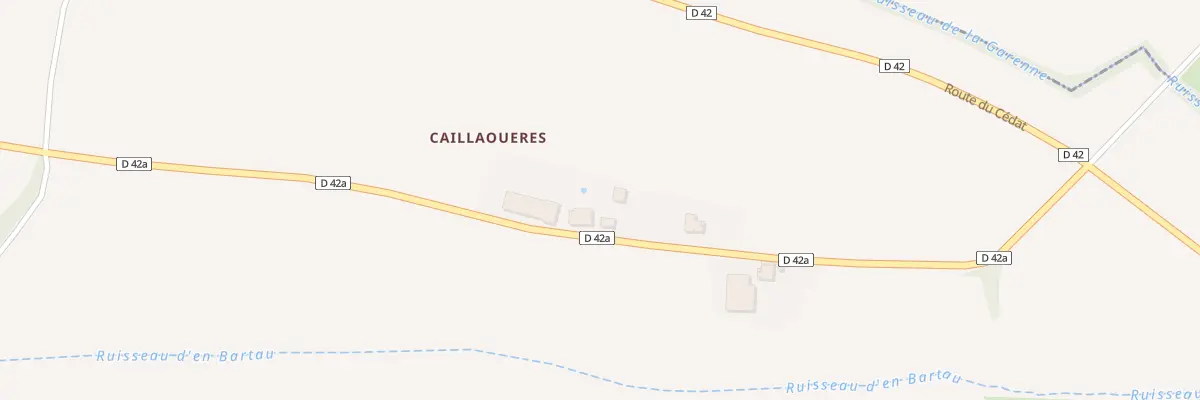 Plan du 9000 Caillaoueres à Bellegarde-Sainte-Marie