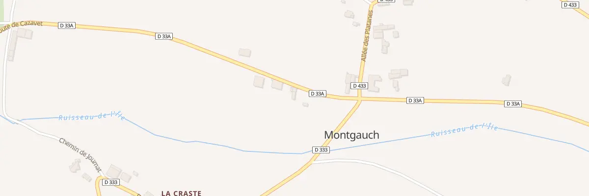 Plan du 38 Les Masses Aourenguo à Montgauch