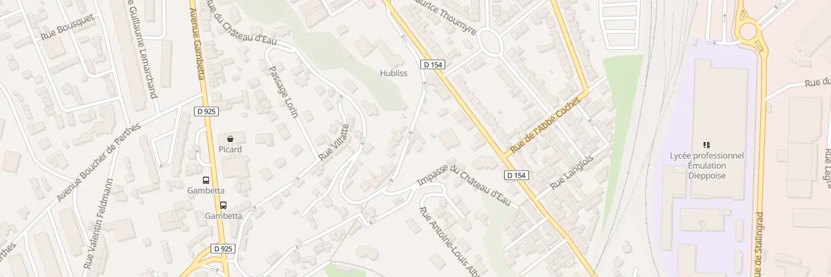 Plan du 3 Rue Chateau d’Eau à Dieppe