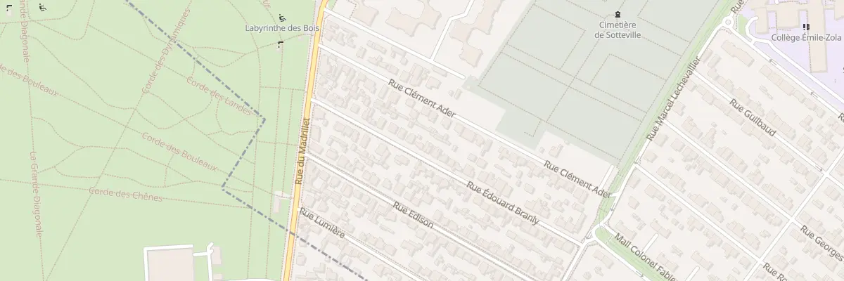 Plan du 21 Rue Edouard Branly à Sotteville-lès-Rouen