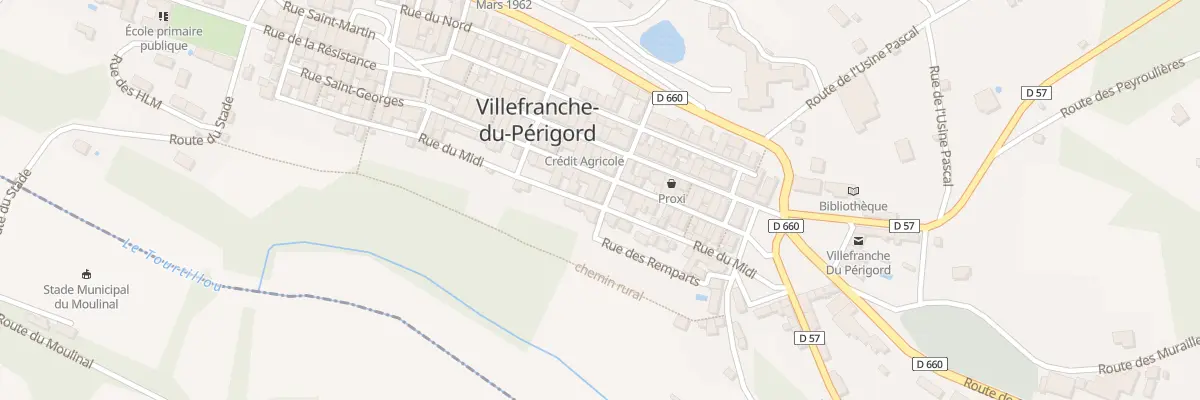 Plan du 184 Rue du Midi à Villefranche-du-Périgord