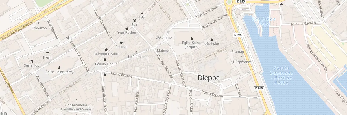 Plan du 10 Rue de l’Oranger à Dieppe