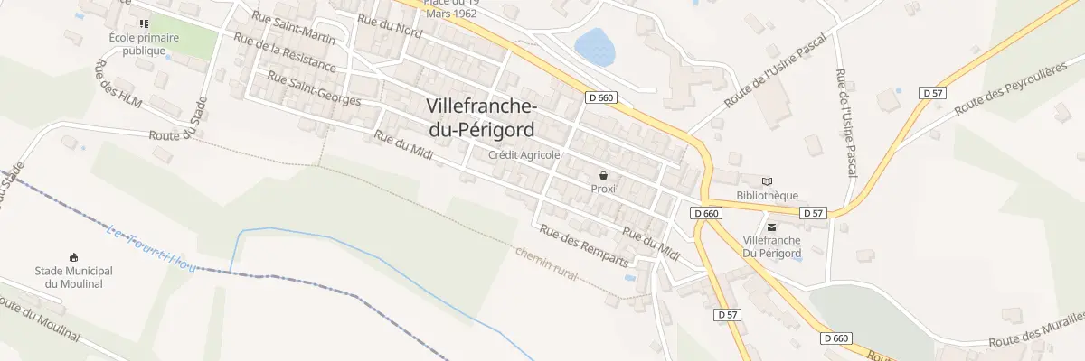 Plan du 183 Rue Saint Georges à Villefranche-du-Périgord