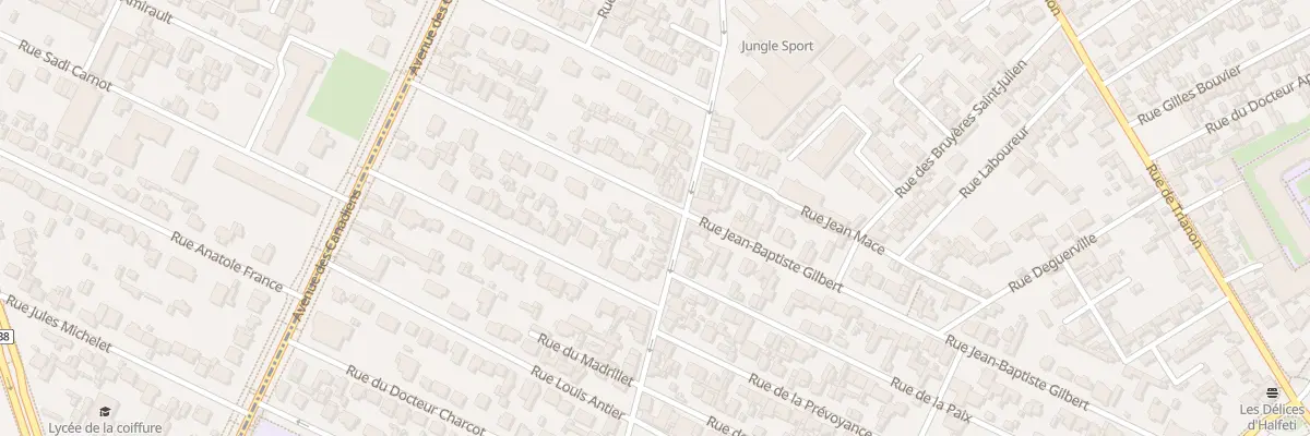 Plan du 20 Rue Jean-Bapt Gilbert à Sotteville-lès-Rouen