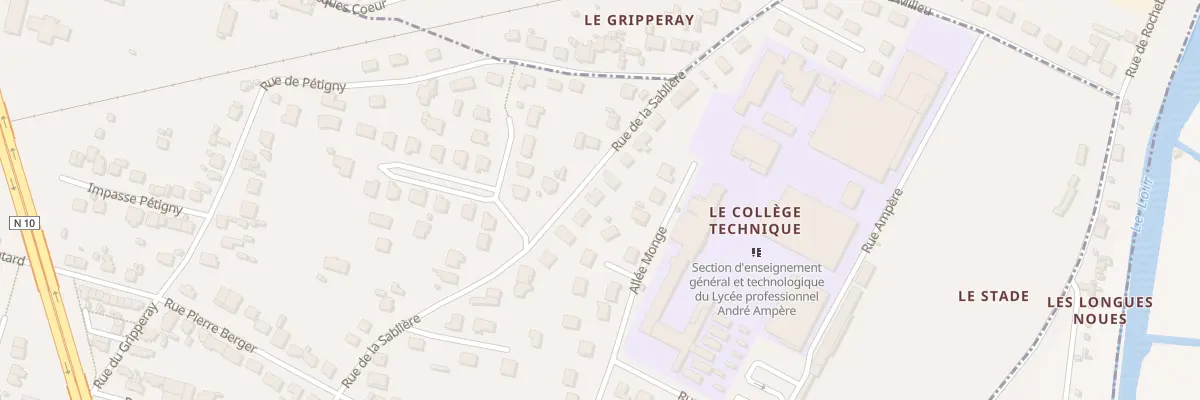 Plan du 25 Rue de la Sablière à Vendôme