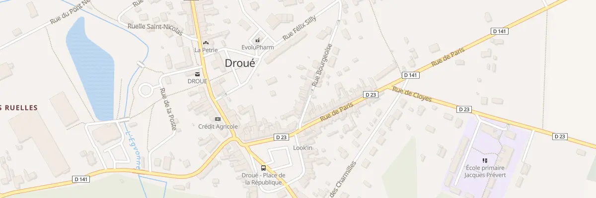 Plan du 9 Rue Bourgeoise à Droué