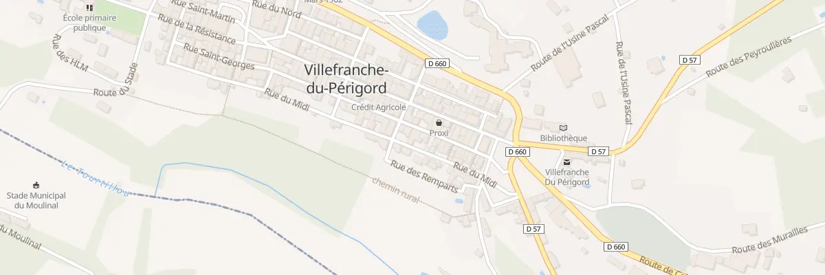 Plan du 186 Rue du Midi à Villefranche-du-Périgord