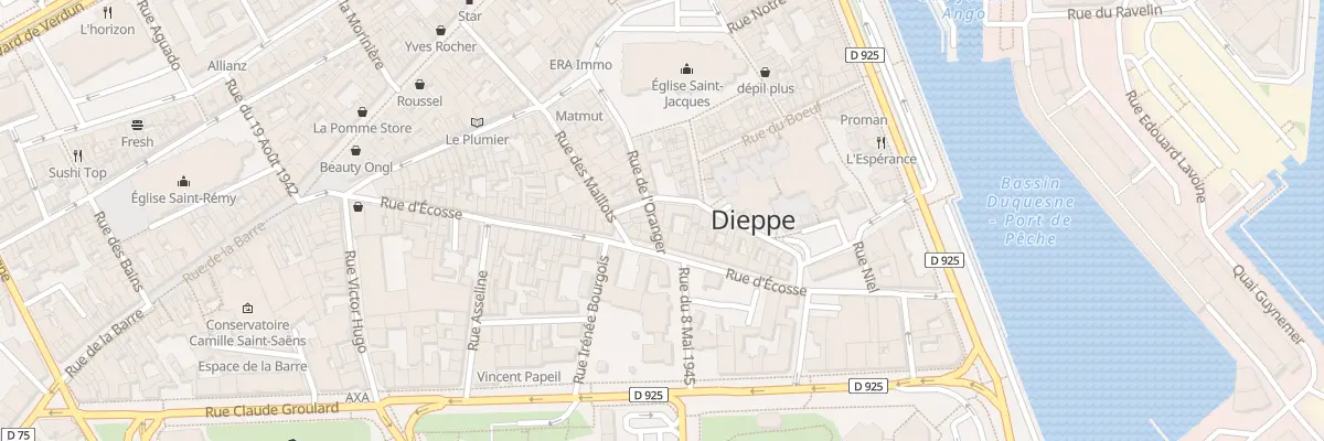 Plan du 11 Rue de l’Oranger à Dieppe