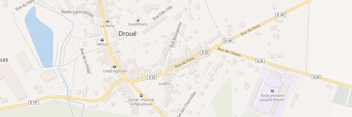 Plan du 11 Rue de Paris à Droué