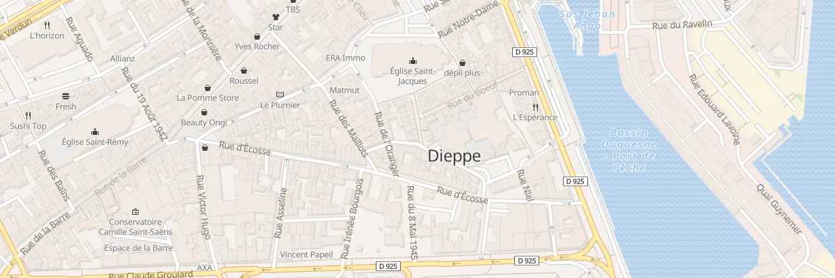 Plan du 14 Rue Pecquet à Dieppe