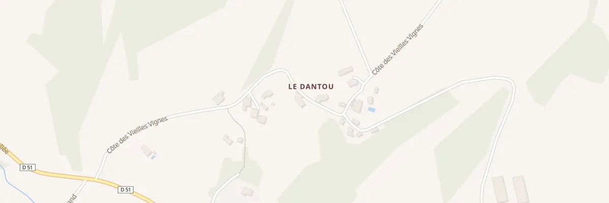 Plan du 62 Le Dantou à Grives