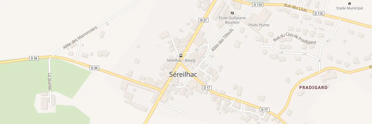 Plan du 1 Rue Dupuytren à Séreilhac