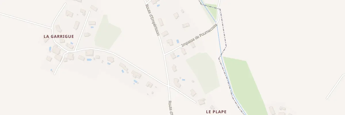 Plan de Rte d’Empérisson à Caubiac