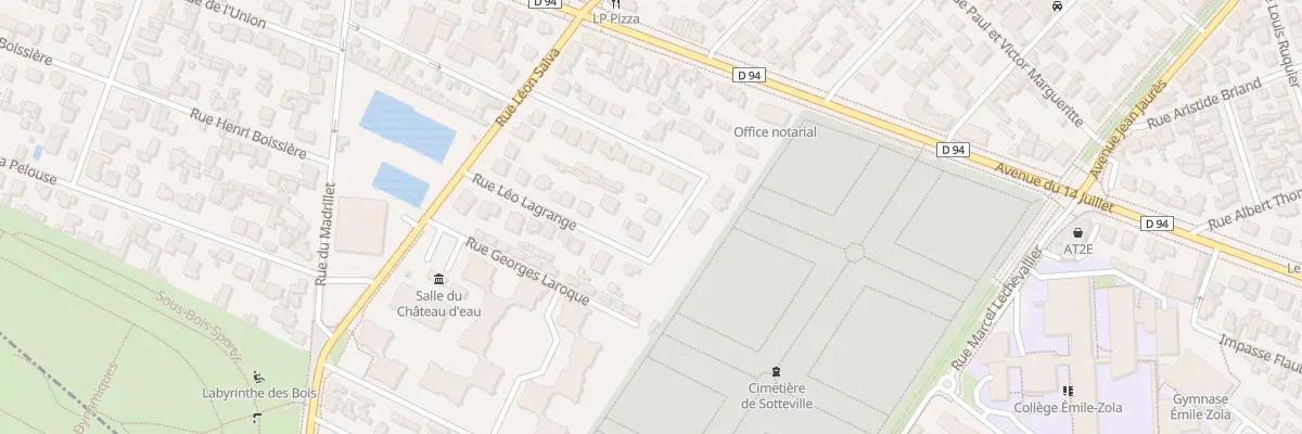 Plan du 20 Rue Leo Lagrange à Sotteville-lès-Rouen