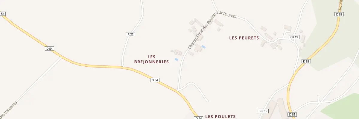 Plan du 16 Les Peurets à Mauvières