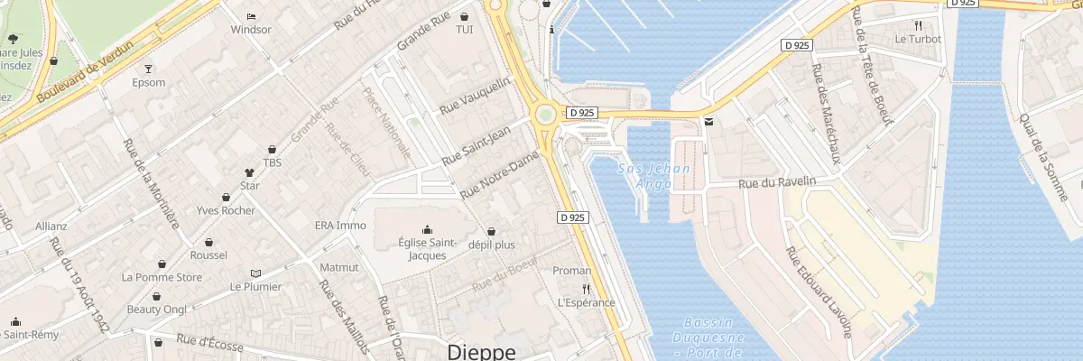 Plan du 12 Quai Duquesne à Dieppe