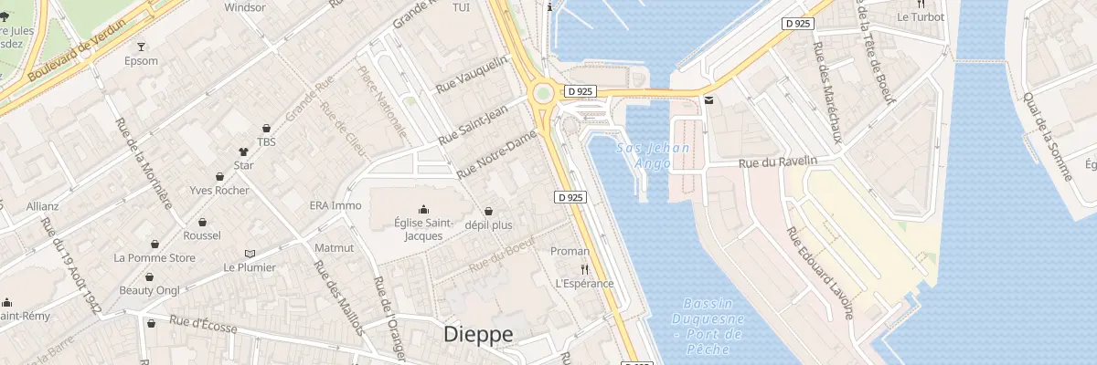 Plan du 16 Quai Duquesne à Dieppe
